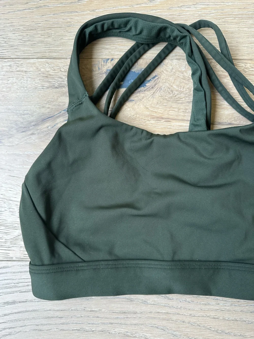 Athleta Train Free Sports Bra A-C Aspen Olive Small